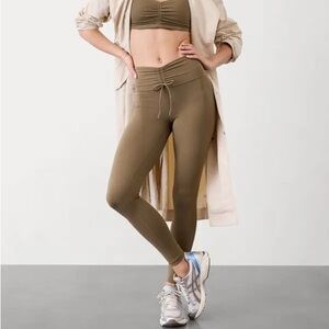 Athleta Salutation Stash High Rise Double Up Leggings Clay M